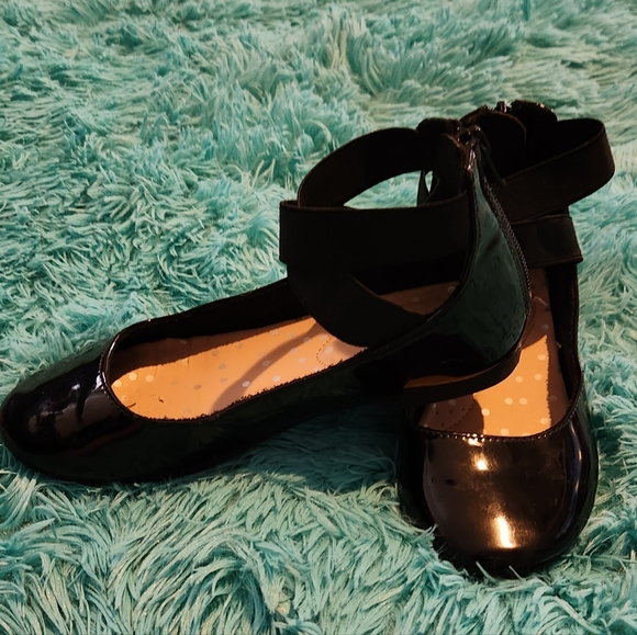 WONDER NATION GIRLS ANKLE STRAP Casual  Ballet Shoes - Picture 2 of 5